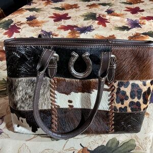 American WestPatchwork Leather Tote Bag
